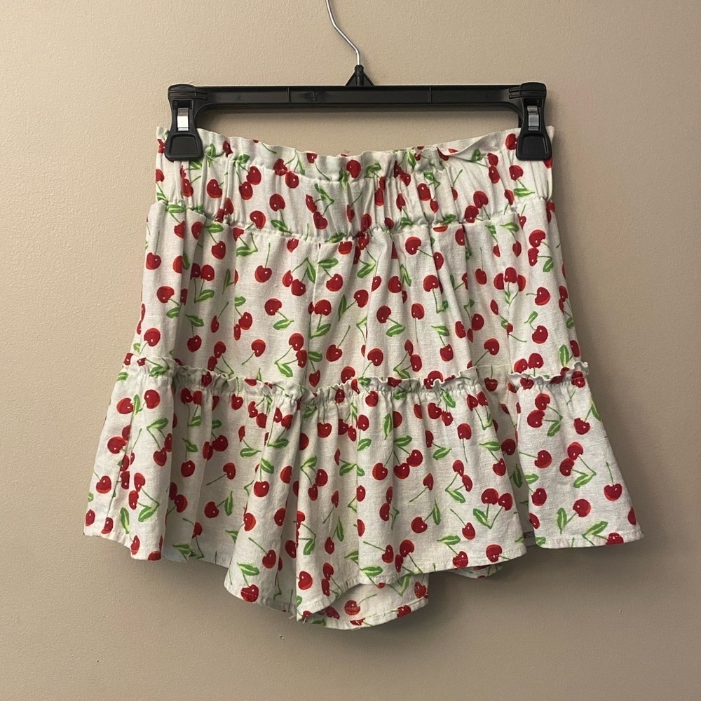 Vanilla Star Cherry Patterned Skirt